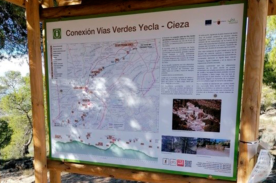 Unidas las dos Vas Verdes murcianas de Chicharra, en los tramos de Yecla y Cieza a travs de un nuevo itinerario ecoturstico